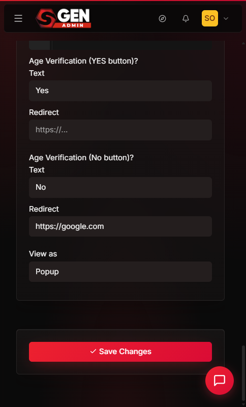 Browser developer tools Cookies tab showing age_verified cookie set to 1 with 30-day expiry after visitor confirms the age gate